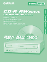 Yamaha CD Recordable/Rewritable Drive CRW2200S User manual