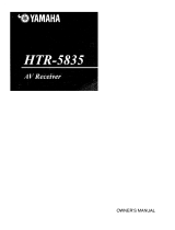 Yamaha Stereo Receiver HTR-5835 User manual