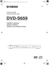 Yamaha DVD Player DVD-S659BL User manual