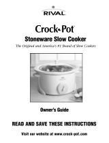 Rival Slow Cooker 32041 C User manual