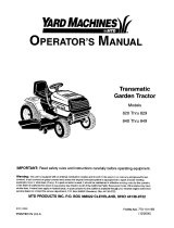 Yard Machines 829 Series User manual