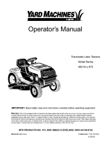 Yard Machines Lawn Mower 660 Thru 679 User manual