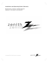 Zenith DVT312 User manual