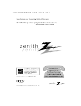 Zenith Zenith DTT901 User manual