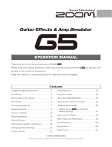 Zoom Music Pedal G5 User manual