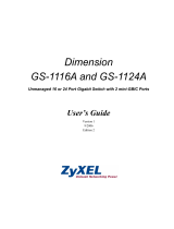 ZyXEL Communications Dimension GS-1116A/GS-1124A Gigabit Switch User manual