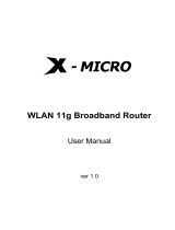 X-Micro Tech. Network Router WLAN 11g User manual