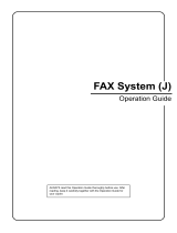 Xerox Fax Machine FAX System (J) User manual