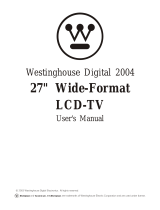 Westinghouse Flat Panel Television LCD-TV User manual