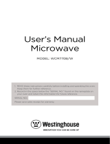 Westinghouse Microwave Oven WCM770B/W User manual