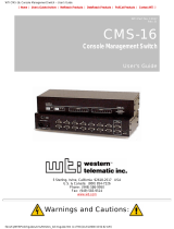 Western Telematic Video Game Console CMS-16 User manual