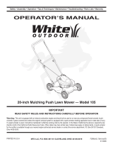 White Outdoor Lawn Mower 105 User manual