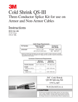 3M Cold Shrink QS-III Splice Kits 5797A-MT, Longitudinally Corrugated Shield, 35 kV, 1/case User manual