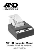 A&D Printer AD-1191 User manual