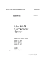 Sony MHC-GTR77 Operating instructions
