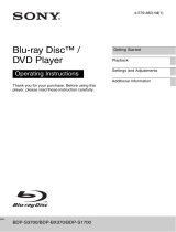 Sony BDP-S3700 Operating instructions