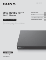 Sony UBPX800M2 User manual