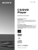 Sony DVPCX985V User manual