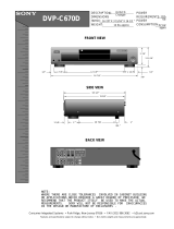 Sony DVP-C670D Installation guide