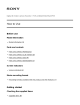 Sony FDR-AX53 Owner's manual