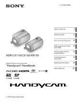Sony HDR-CX110 Operating instructions