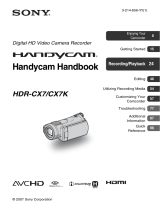 Sony HDRCX7 User manual