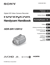 Sony HDR-SR12 Operating instructions