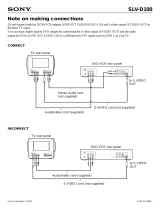 Sony SLV-D100 Installation guide
