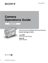 Sony Acquisition Camera CCDS User manual