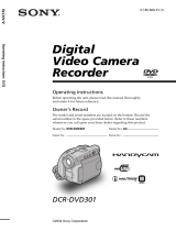 Sony HANDYCAM DCR-DVD301 User manual