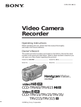 Sony CCD-TRV315 User manual