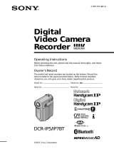 Sony DCR-IP7BT Owner's manual