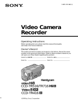 Sony CCD-TR516 Operating instructions