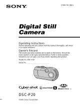 Sony Cyber Shot DSC-P20 User manual