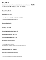 Sony FDR X Series FDR-X3000 Owner's manual