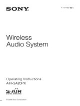 Sony AIR-SA20PK Operating instructions