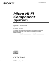 Sony CMT-CP100 User manual