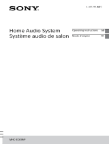 Sony MHC-EC619iP Operating instructions