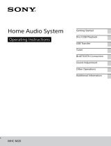 Sony MHC-M20 Operating instructions