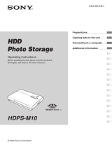 Sony HDPS-M10 Operating instructions