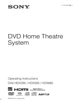 Sony DAVHDX585 - BRAVIA Theater System User manual