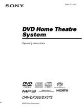 Sony DAV-DX375 Operating instructions