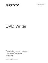 Sony VRD-P1 Operating instructions