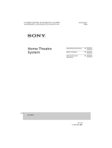 Sony HT-XT3 Operating instructions