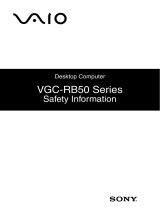 Sony VGC-RB50 User manual