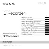 Sony ICD-PX820 Operating instructions