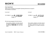 Sony RM-AV3000 Operating instructions