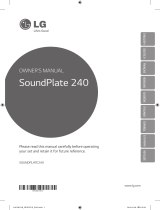 LG LAP240 Soundplate User manual
