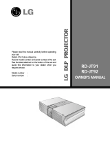 LG RD-JT91 User manual
