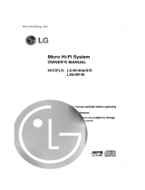 LG LX-M140A Owner's manual